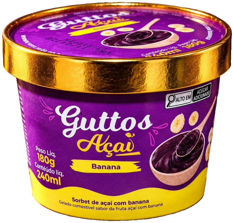 Açaí com Banana 240 ml Guttos — 240ml — embalagem