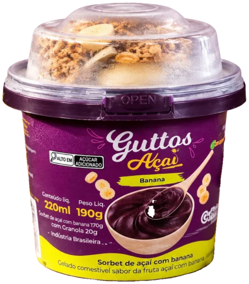 Açaí com Banana e Granola