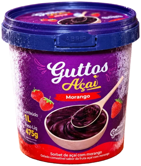 Açaí com Morango · Pote Redondo