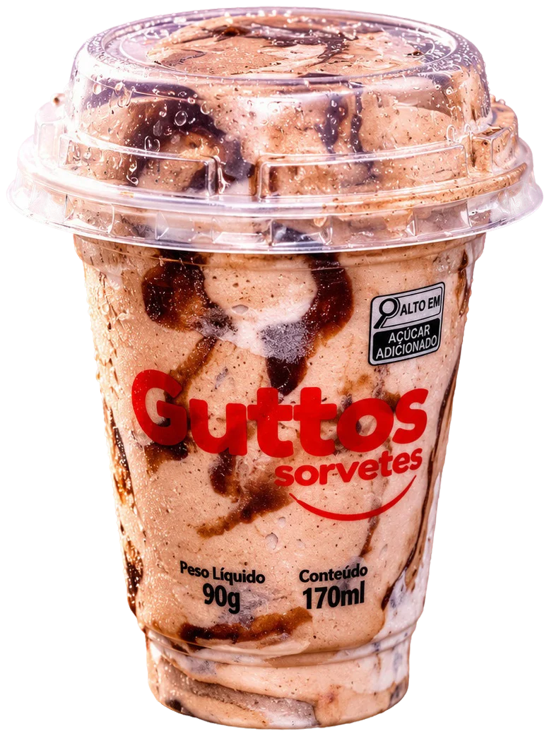 Copo Chocolate Guttos — 170ml — embalagem