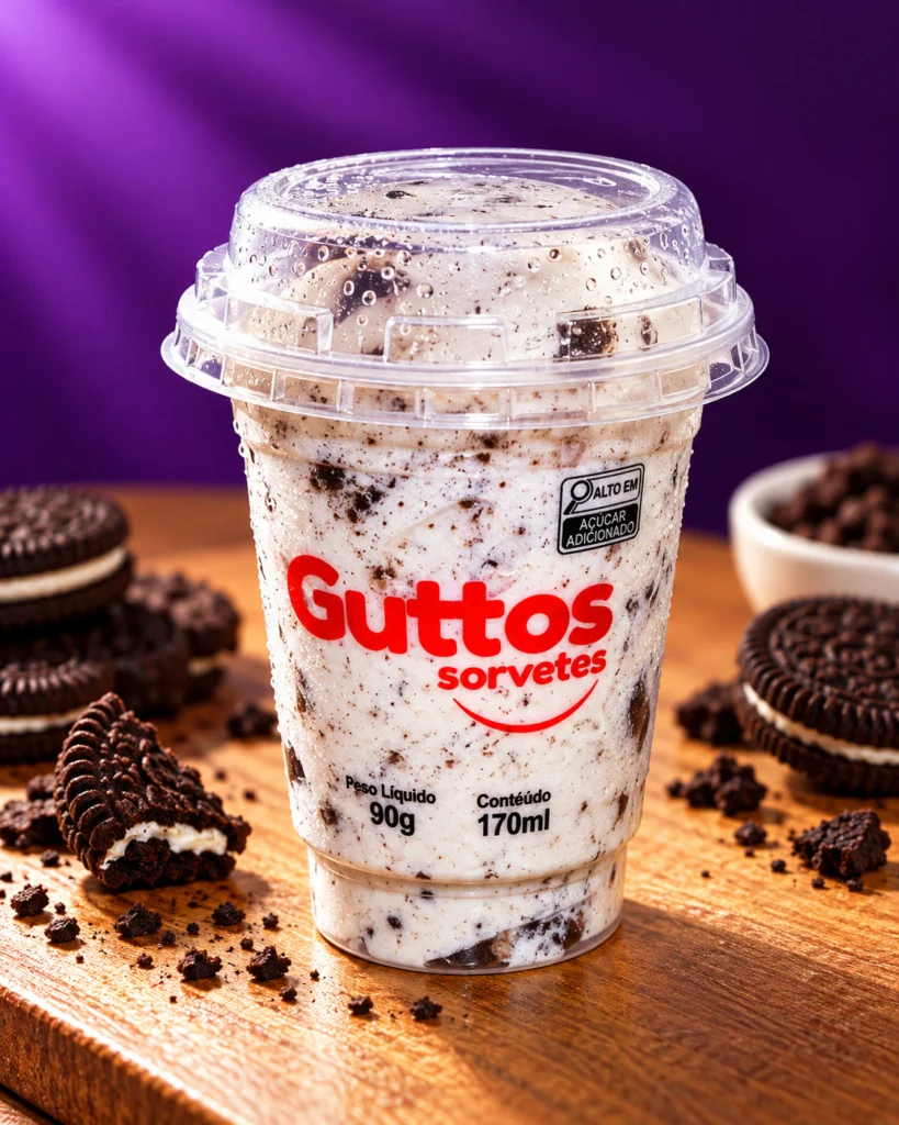Copo Cookies Guttos — foto ambientada