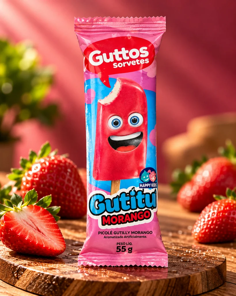 Gutitu Morango Guttos — foto ambientada