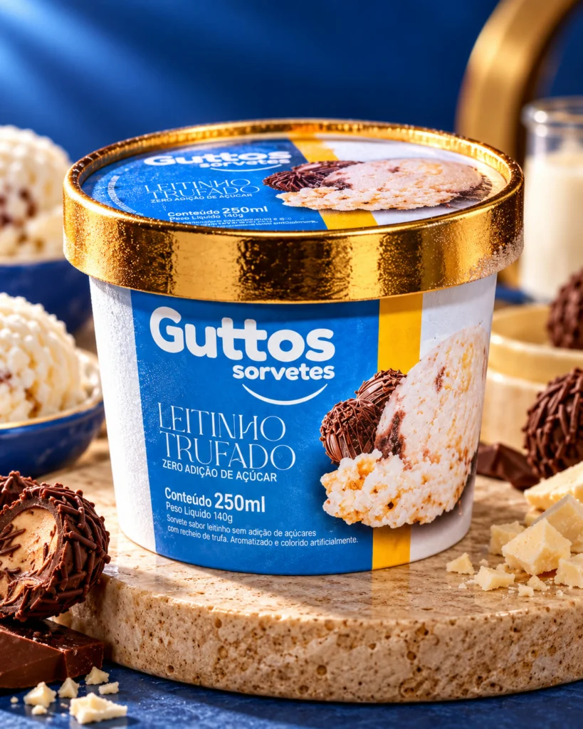 Leitinho Trufado Guttos — foto ambientada