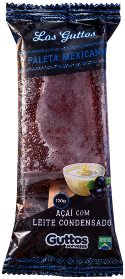 Paleta Mexicana Açaí com Leite Condensado