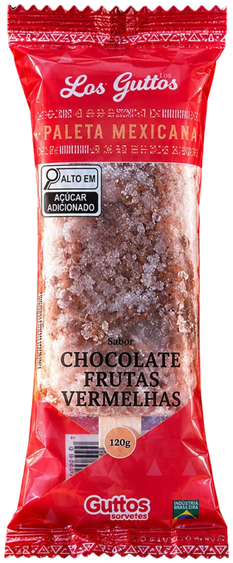 Paleta Mexicana Chocolate com Frutas Vermelhas Guttos — embalagem