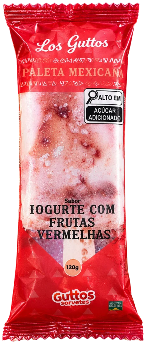 Paleta Mexicana Iogurte com Frutas Vermelhas Guttos — embalagem