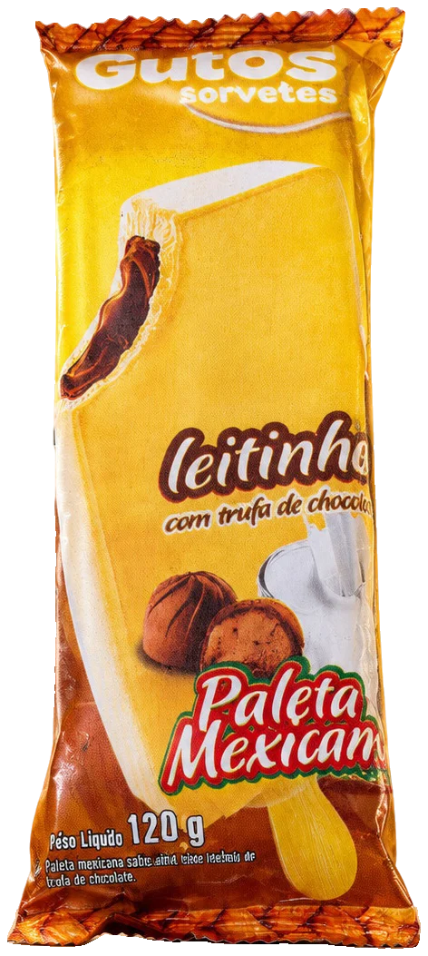 Paleta Mexicana Leitinho com Trufa Guttos — embalagem