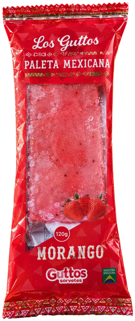 Paleta Mexicana Morango Guttos — embalagem