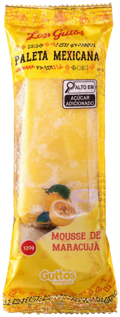 Paleta Mexicana Mousse de Maracujá Guttos — embalagem
