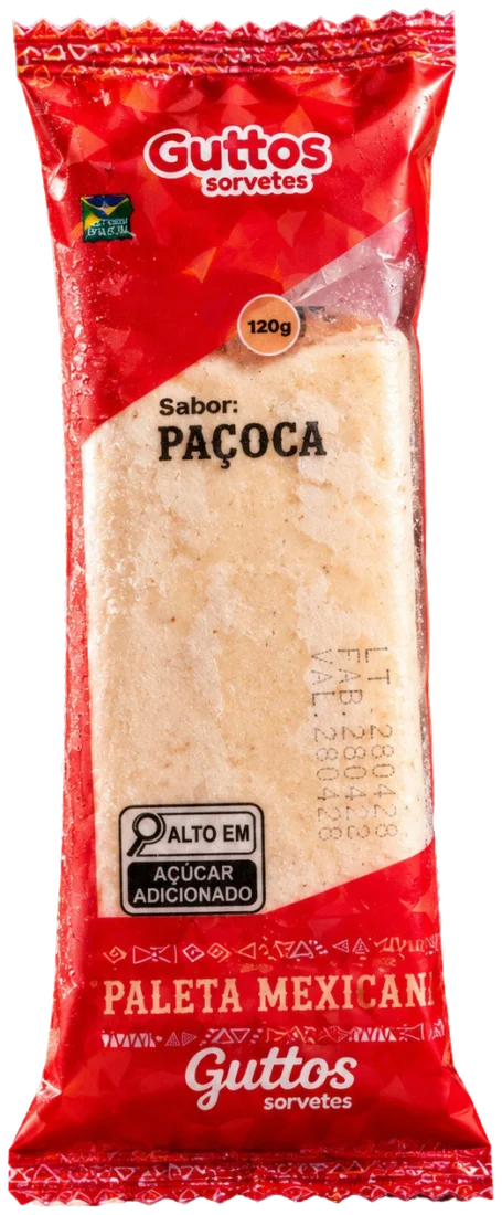 Paleta Mexicana Paçoca Guttos — embalagem
