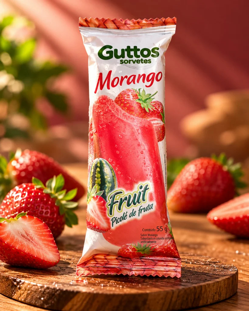 Fruit Morango Guttos — foto ambientada