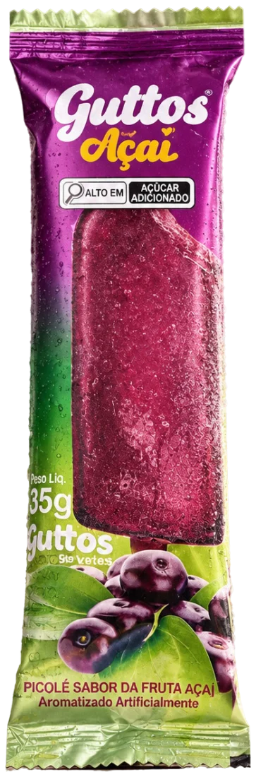 Picolé Guttos Açaí Guttos — embalagem