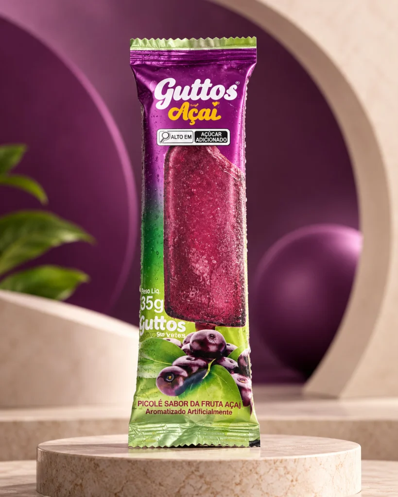 Picolé Guttos Açaí Guttos — foto ambientada