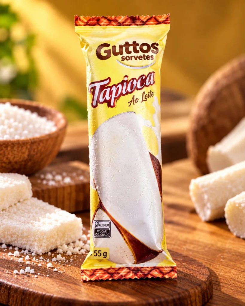 Tapioca ao Leite Guttos — foto ambientada
