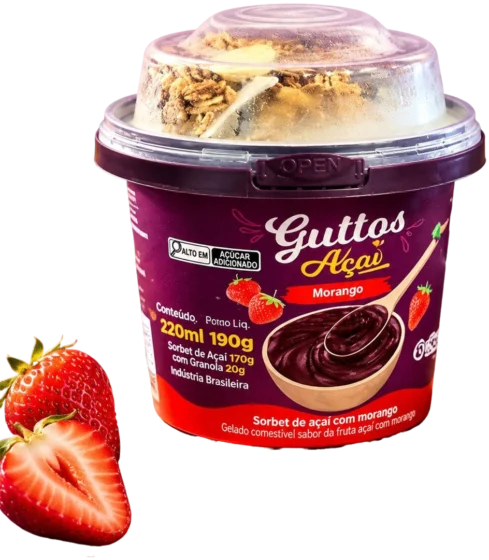 Açaí com Granola e Morango